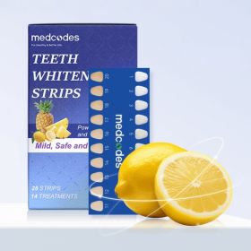14 Pairs Of Pineapple Enzyme Tooth Strips. They Whiten And Brighten The Teeth, And Are Suitable For People Of All Ages Who Carry Out Daily Dental