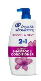Head and Shoulders 2 in 1 Dandruff Shampoo and Conditioner, Smooth and Silky, 28 oz