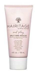 Hairitage End Play Split End Rescue Gel Cream with Jojoba Protein, for Damaged Hair, 4 fl oz