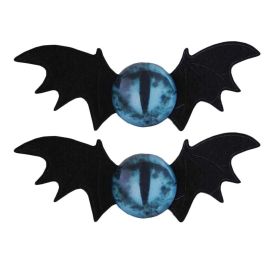1 Pair Handmade Random Color Monster Eye Black Devil's Wings Hair Clips Halloween Gothic Hair Clips Hair Accessories