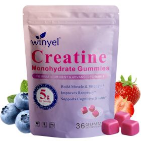 Creatine Monohydrate Gummies, 5 Grams Per Serving, Sugar-free Creatine Gummies, Suitable For Workouts, Strength, Cognitive Health, And Muscle Sup (Option: 1 pcs)