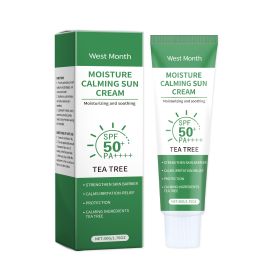 West&Month Tea Tree Refreshing Protective Cream, Outdoor Body Skin Protective Moisturizing Facial Skin Soothing Cream (Option: 50g-65.3g-5.12*1.42*1.42inch)