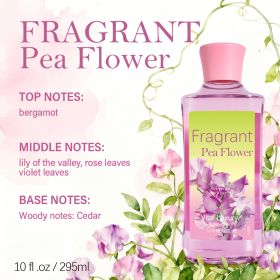 12 Scents,9.98 Oz. Unisex Shower Gel,body Wash. Large Size, Gently Cleanses And Moisturizes, Enriched With Aloe Vera And Vitamin E. Floral, Fruit (Option: Pea)