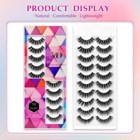 3D Premium Faux Mink False Eyelashes MK-01 (Option: 10 Pairs)