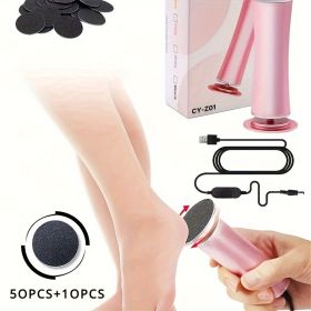Electric Foot Protection Machine, 60 Pieces Of Sandpaper, Adjustable Speed To Change Sandpaper, Foot Care For Men, Women And Barefoot Walkers, Re (Color: Pink)
