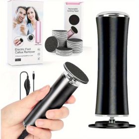 Electric Foot Protection Machine, 60 Pieces Of Sandpaper, Adjustable Speed To Change Sandpaper, Foot Care For Men, Women And Barefoot Walkers, Re (Color: Black)