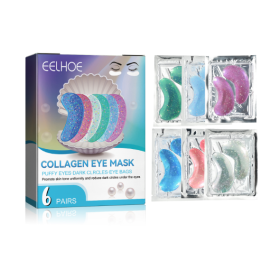 EELHOE Collagen Eye Mask Removes Fine Lines And Dark Circles Hydrating And Firming Lift Crystal Eye Mask (Option: 2pcs)